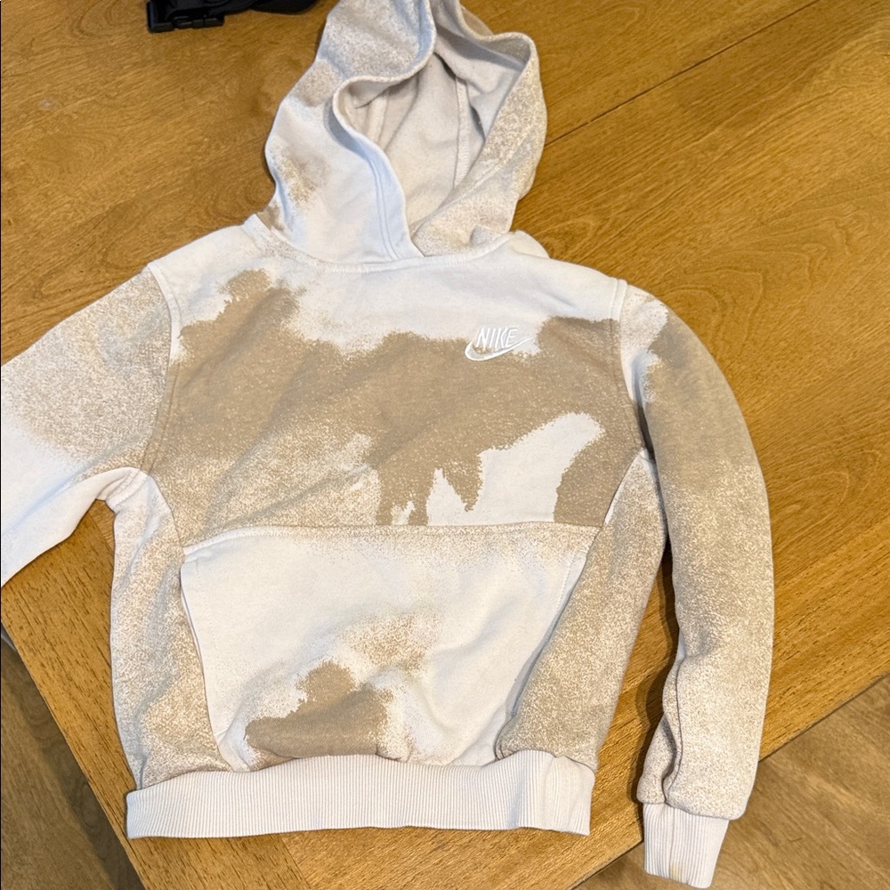 Nike Cream and Gray Hoodie